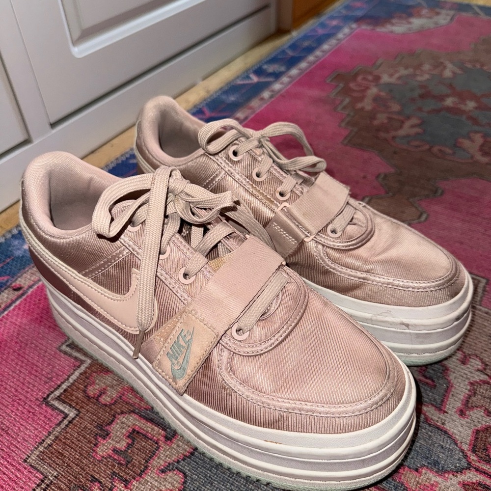 Nike Pink Platform Sneakers Air Force 1 Style